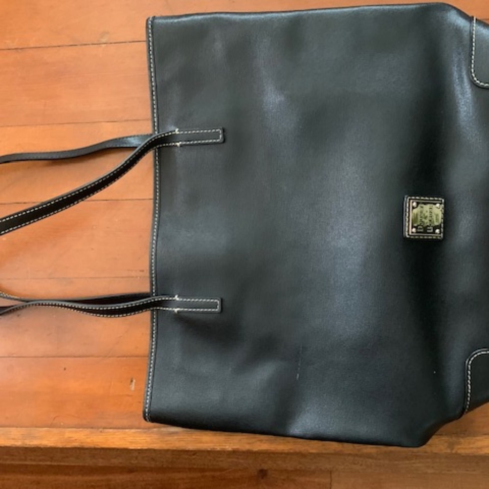Black Leather Dooney & Bourke Tote